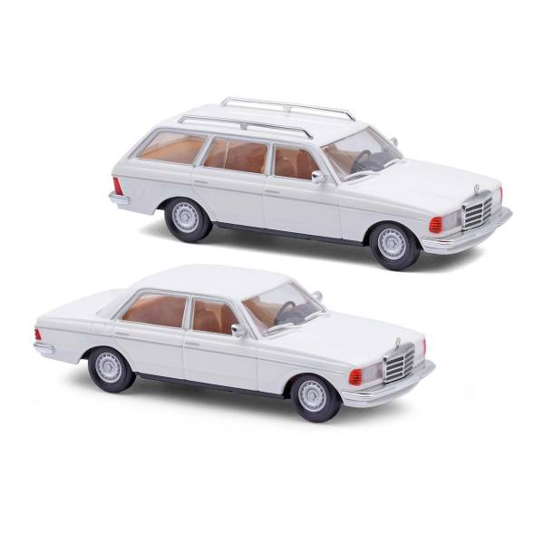 BUSCH 46985 - MB W123 Limo & T Mod weiß H0